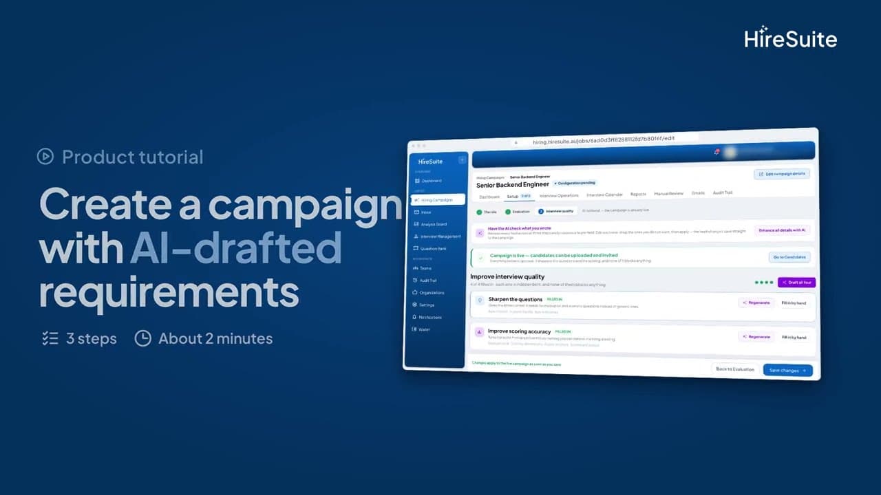 Create a campaign with AI drafted requirements