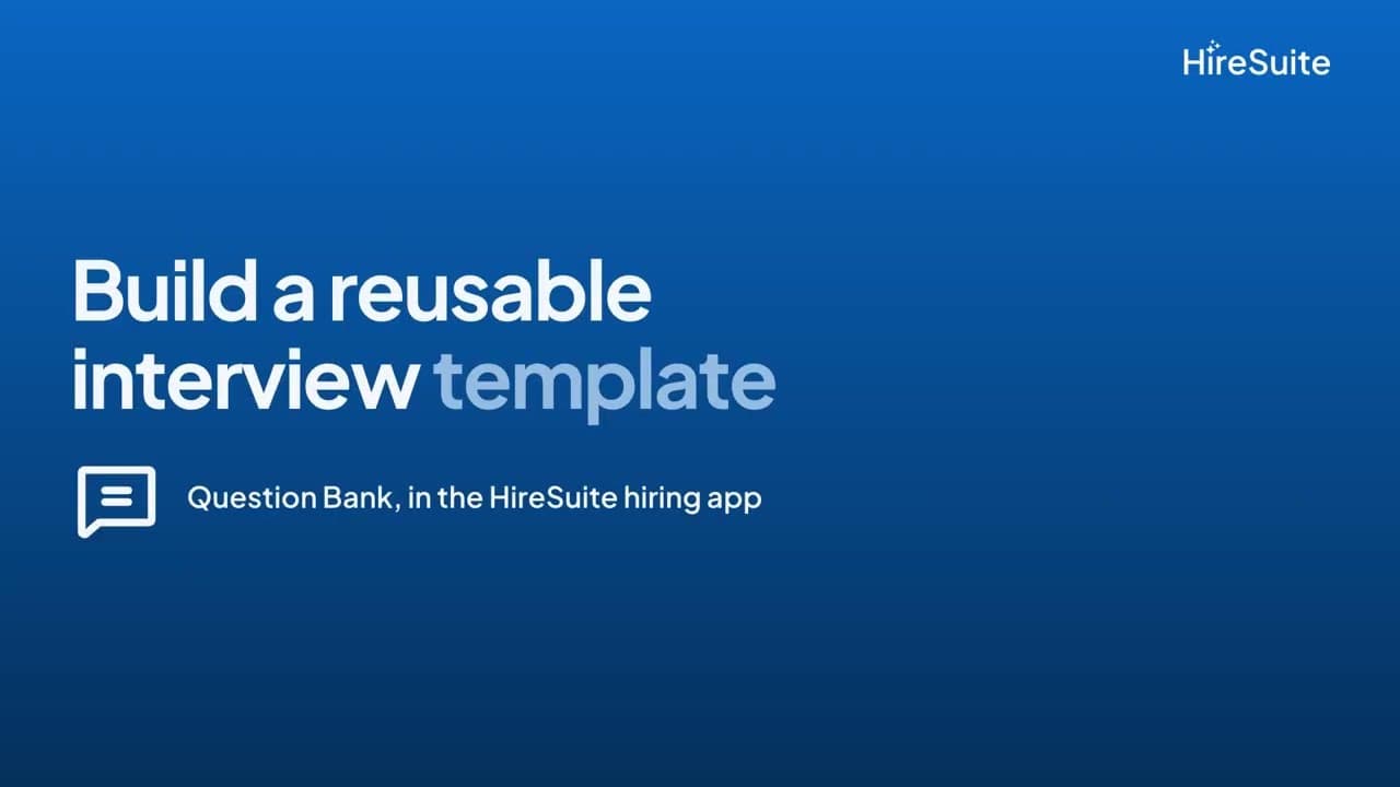 Build a reusable interview template